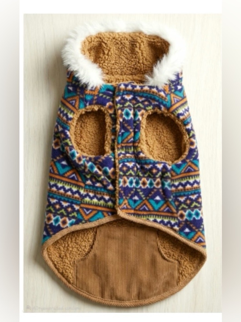 NEW Aztec dog hoodie-Large fleece - Picture 4 of 5